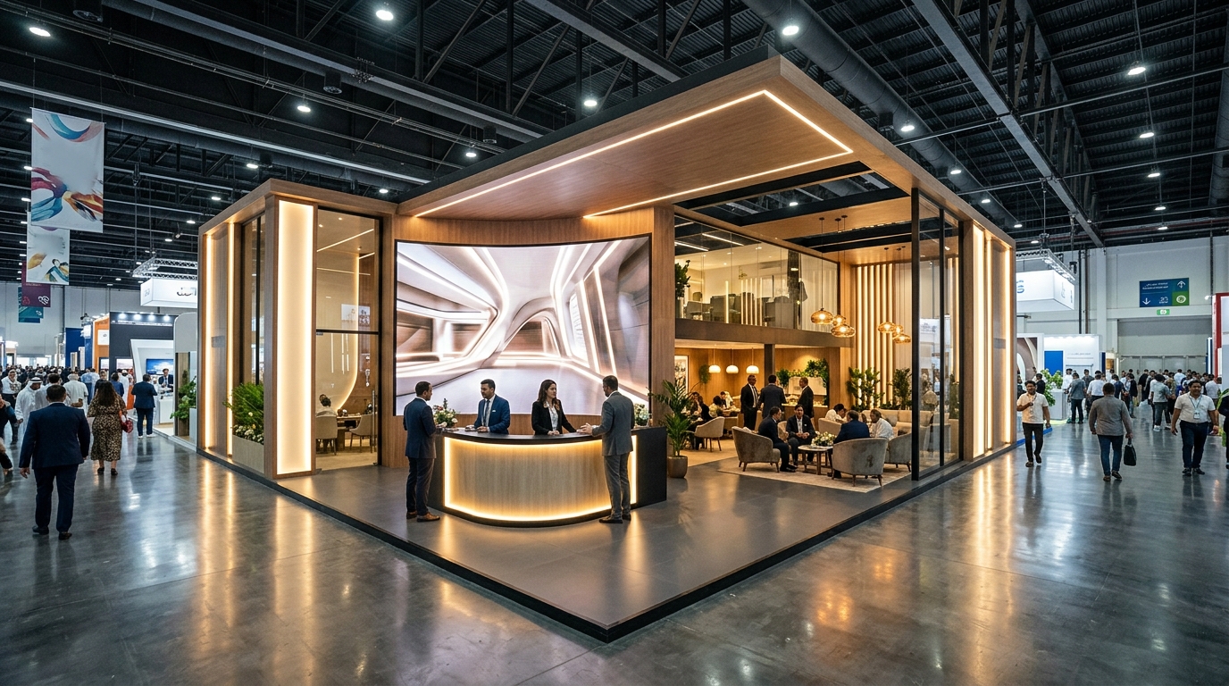 Corporate exhibition stand design and build in Dubai UAE